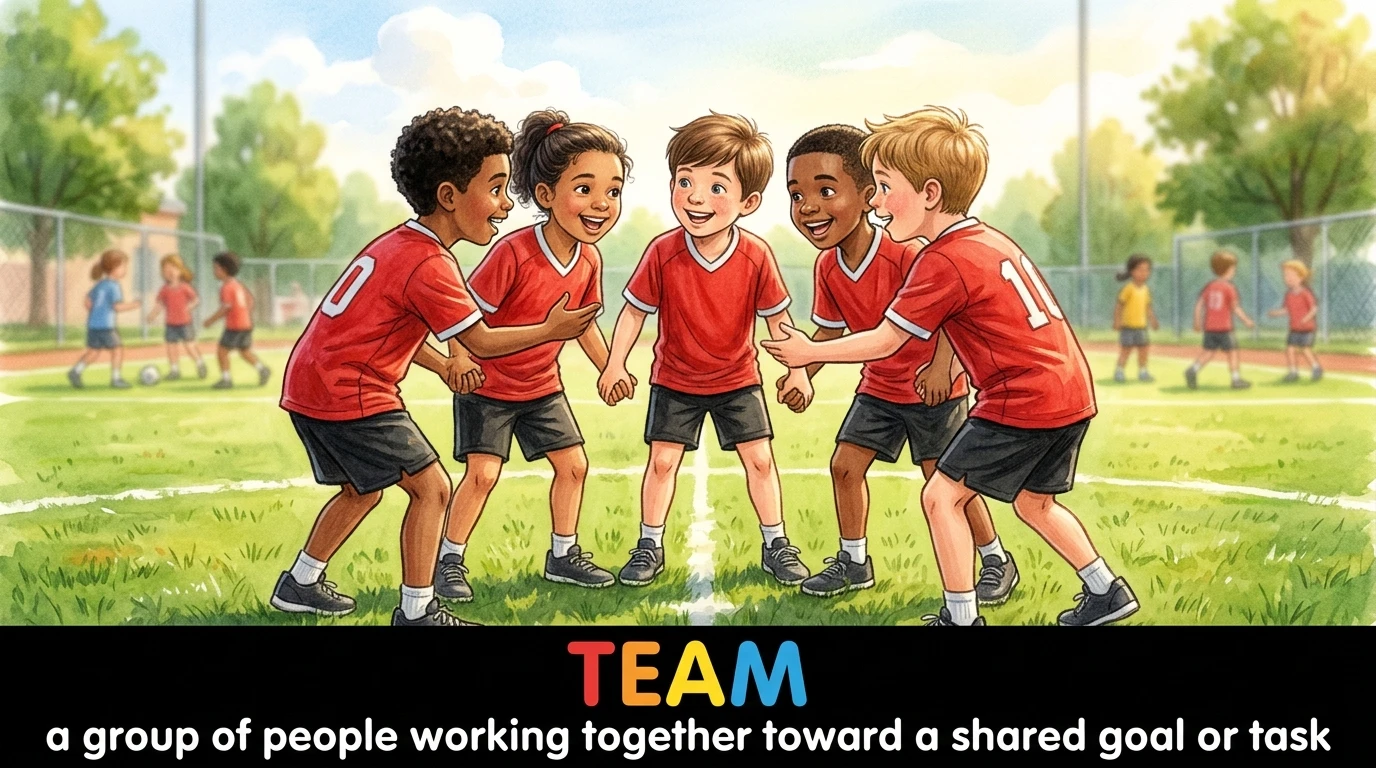English Illustration for team